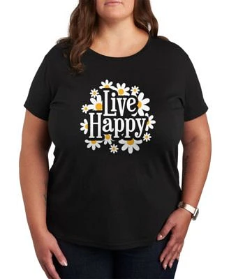 Trendy Plus Live Happy Graphic T-shirt