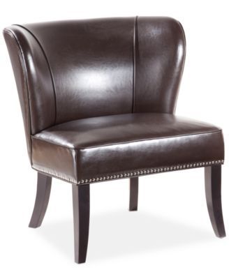 janie faux leather accent chair