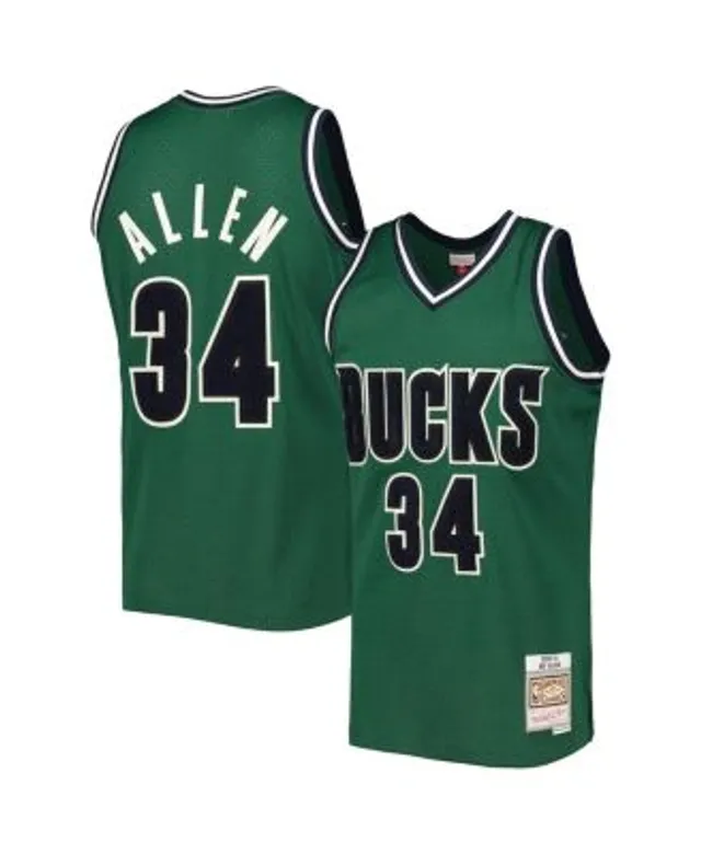 Ray Allen Milwaukee Bucks Mitchell & Ness Women's 1996 Doodle Swingman  Jersey - White