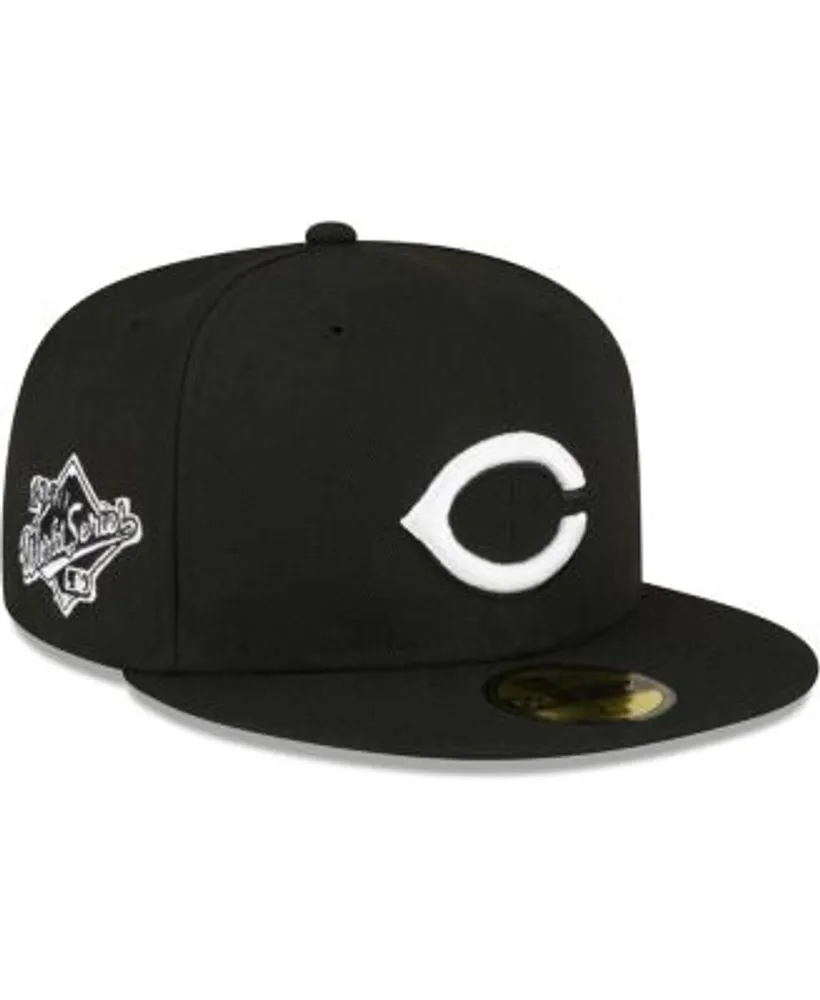 Men's New Era Black Cincinnati Reds Side Patch 59FIFTY Fitted Hat