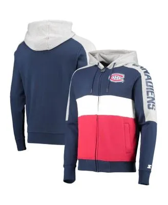 Lids New England Patriots Starter Playoffs Color Block Full-Zip Hoodie -  Navy/Red