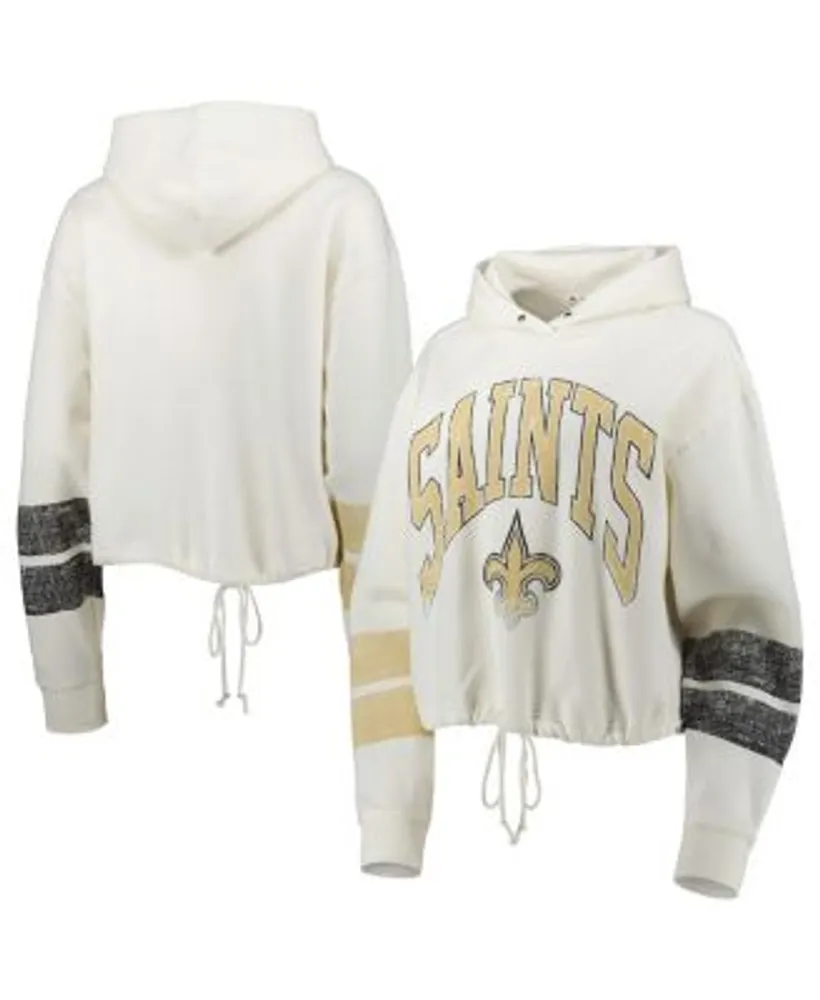 Youth Black New Orleans Saints Retro Color Block Pullover Hoodie