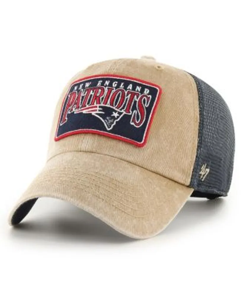 47 Brand Men's Khaki New England Patriots Dial Trucker Clean Up