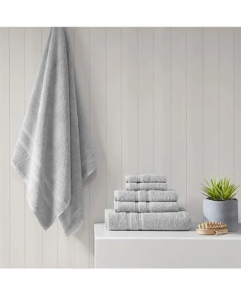 Classic Turkish Towels Amadeus Luxury Turkish Cotton Towel Collection Towel 6 Piece Set, Size: Set of 6, Gray