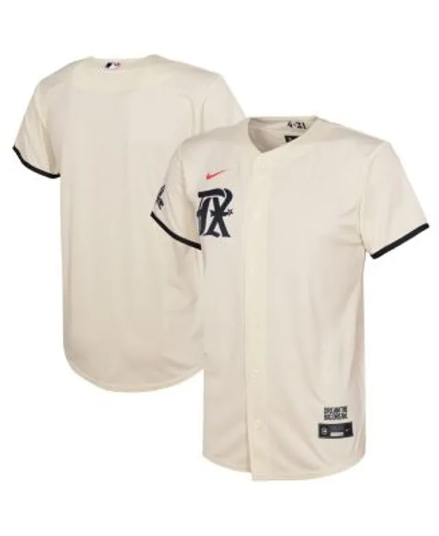Nike Toddler Boys and Girls Cream Texas Rangers 2023 City Connect Replica  Jersey