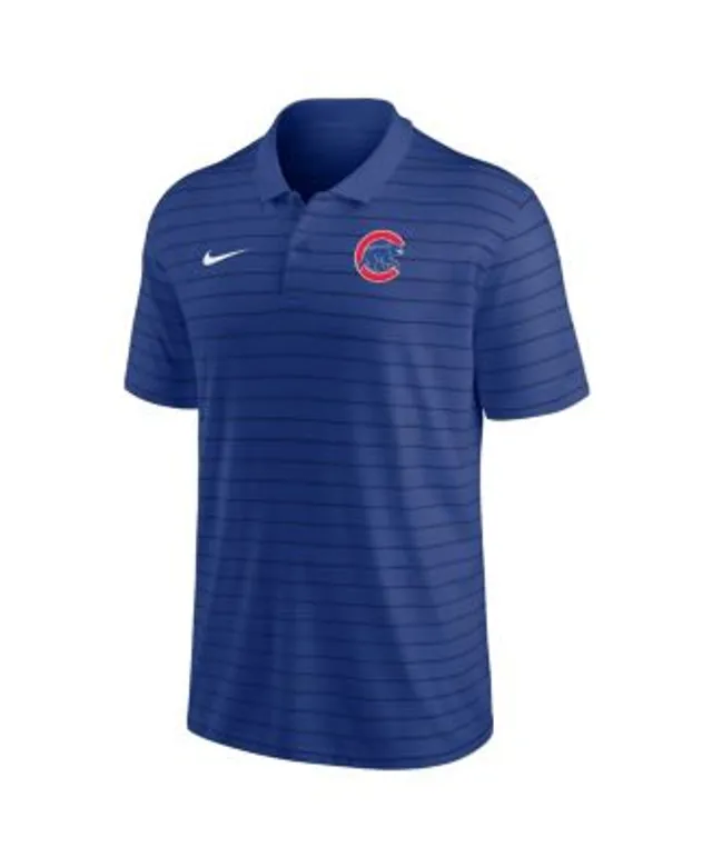 Nike Silver/Royal Chicago Cubs Team Baseline Striped Performance Polo