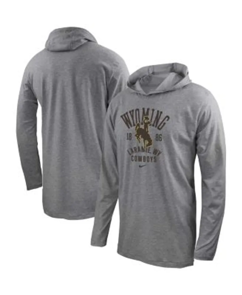 Nike Men's Heather Gray Wyoming Cowboys Performance Long Sleeve