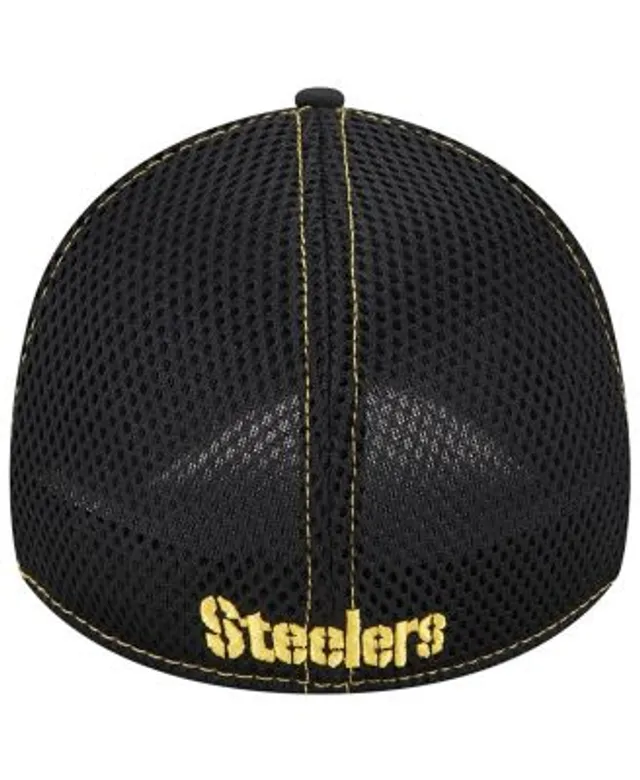 Men's New Era Black/Gold Pittsburgh Steelers Team Banded 39THIRTY Flex Hat