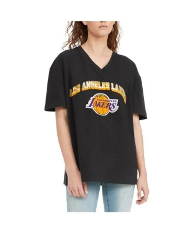 Women's Pro Standard Black Los Angeles Lakers Classics Boxy T-Shirt