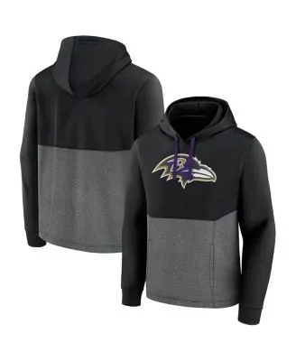 Men's Profile Black Baltimore Ravens Big & Tall Fleece Quarter-Zip Jacket