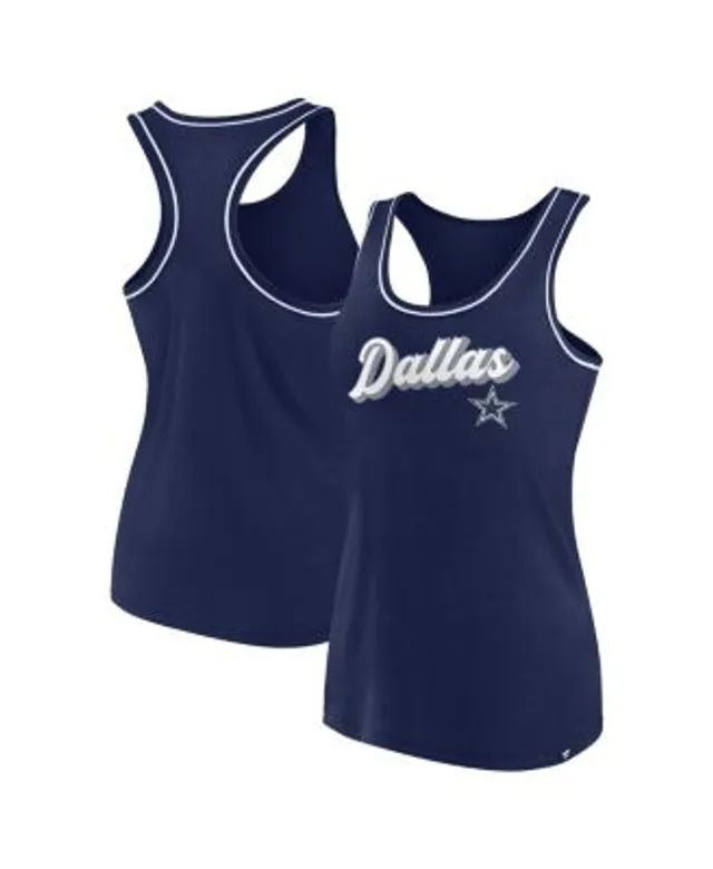 Fanatics Women's Branded Navy Dallas Cowboys Wordmark Logo Racerback Scoop  Neck Tank Top