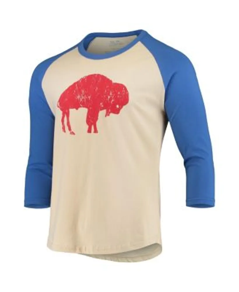 New Era Bills Throwback Raglan Long Sleeve T-Shirt - Men's