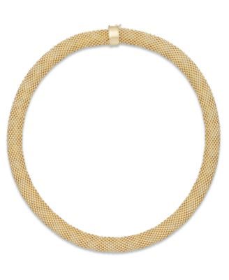 Mesh Collar Necklace in 14k Vermeil over Sterling Silver