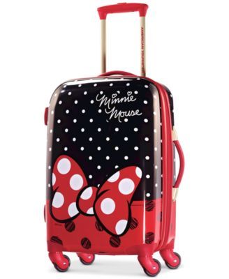 Disney Minnie Mouse Red Bow 21" Hardside Spinner Suitcase