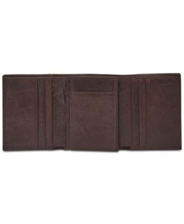 Fossil Men's Neel Leather Magnetic Card Case - Brown