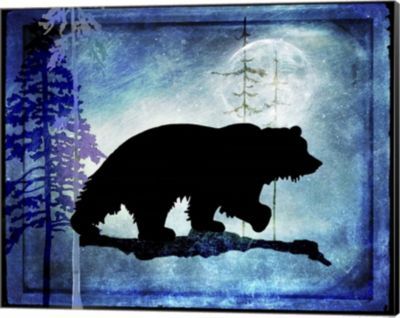 Midnight Bear By Lightboxjournal Canvas Art