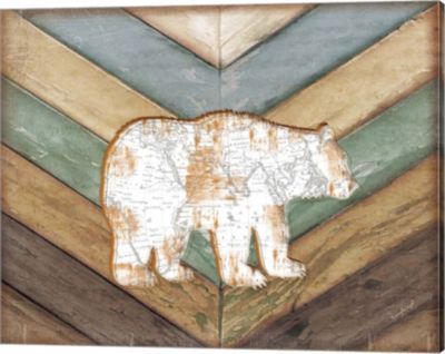 Lodge Bear By Jennifer Pugh Canvas Art