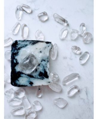 Rebirth Natural Crystal Massage Soap: Eucalyptus Essential Oil, Charcoal and Clear Quartz