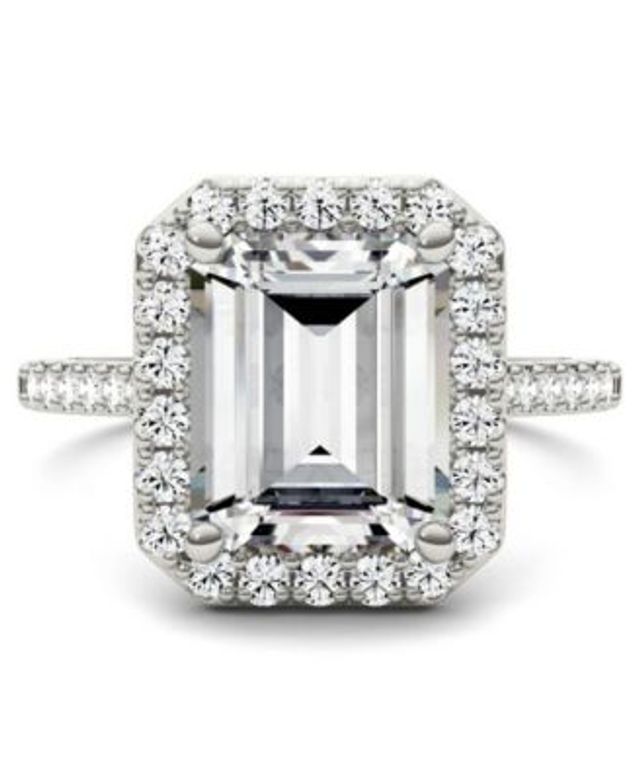 総合1位受賞 チャールズ アンド コルバード レディース リング アクセサリー Moissanite Round and Baguette  Stackable Ring 1-1/6 ct. tw. Diamond Equivalent in 14k Gold 