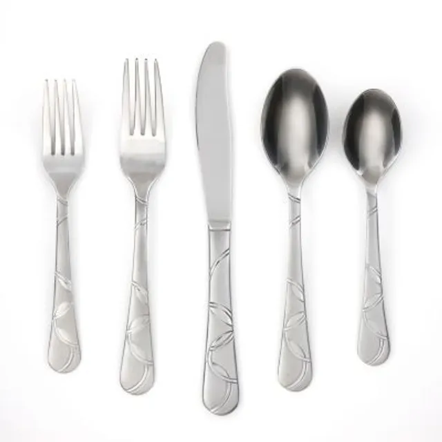 Cambridge 45 - Piece Beacon Satin Flatware Set - (Black)