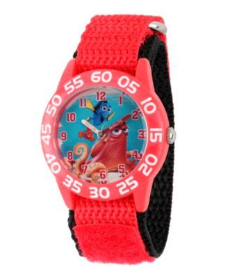 Disney Finding Dory Nemo, Hank and Dory Boys' Red Plastic Time Teacher Watch
