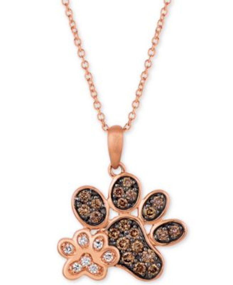 levian dog paw necklace