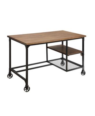 Amtex Computer Desk with Casters