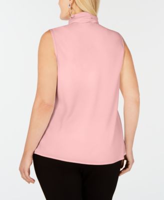 Trendy Plus Bow-Neck Blouse, Created for Macy's