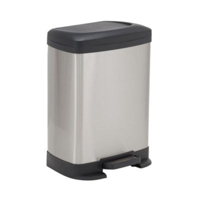 iTouchless Airstep 18 Gallon Step-On Kitchen Stainless Steel Trash Can