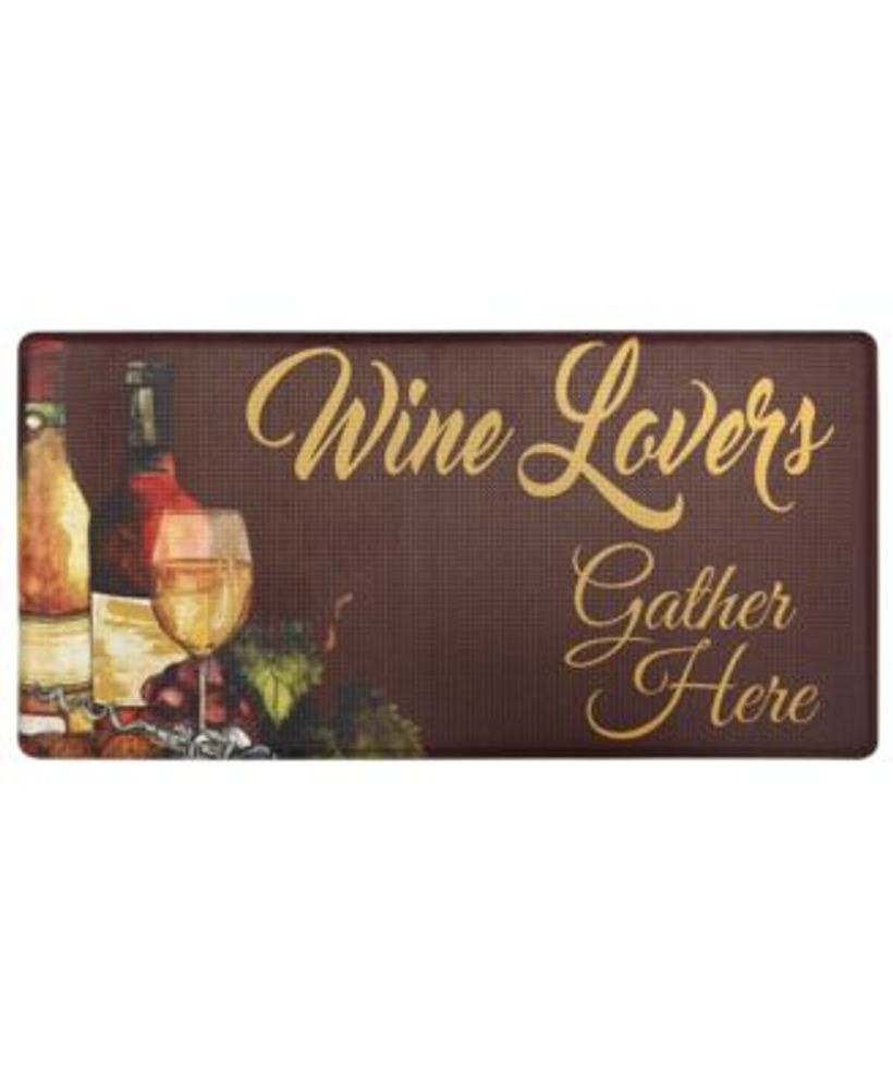 Wine Kitchen Mats for Floor, Farmhouse Kitchen Mats Cushioned Anti