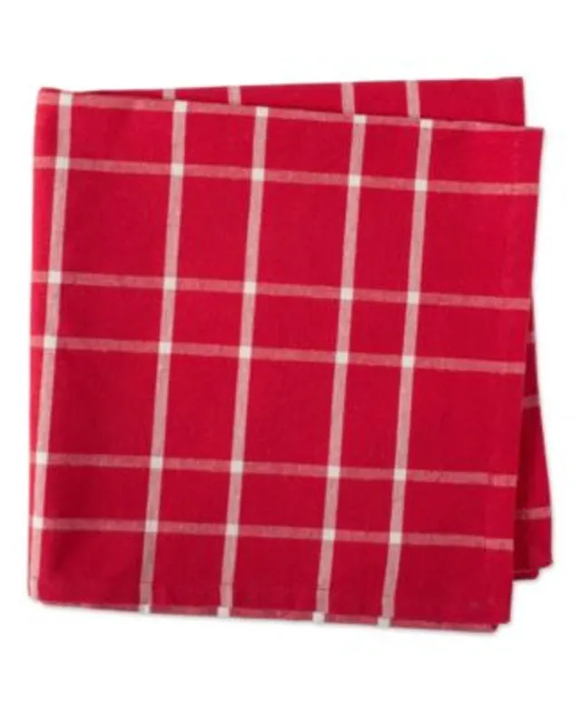 Elrene Elegance Plaid Napkins - Set of 4 Poinsettia Red