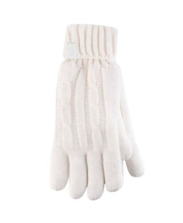 cream thermal gloves