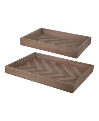 Chevron Trays, Set of 2