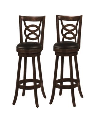 Archibald 29" Swivel Bar Stools with Upholstered Seat (Set of 2)