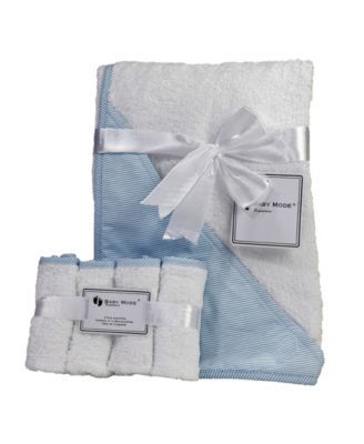 Hooded Baby Towel with Wash Cloth Bundle