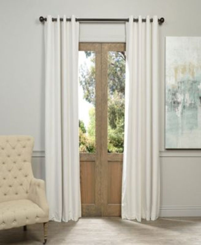 Exclusive Fabrics & Furnishings Signature Extra Wide Grommet Blackout Velvet 100 x 84 Curtain Panel