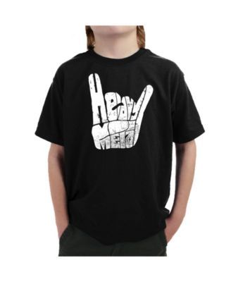 Big Boy's Word Art T-Shirt - Heavy Metal