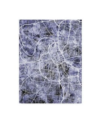 Michael Tompsett Nashville Tennessee City Map Blue Canvas Art