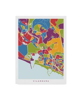 Michael Tompsett Vilamoura Portugal City Street Map Canvas Art