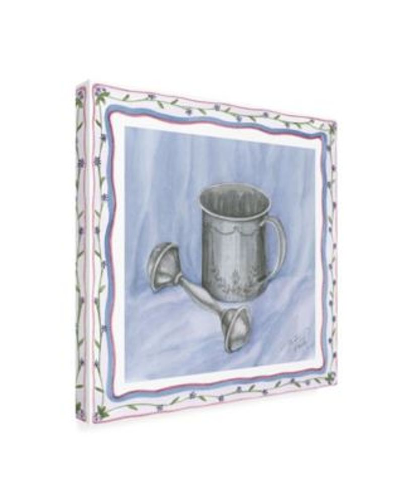 Tara Friel Heirloom Cup and Rattle I Childrens Art Canvas Art - 36.5" x 48"