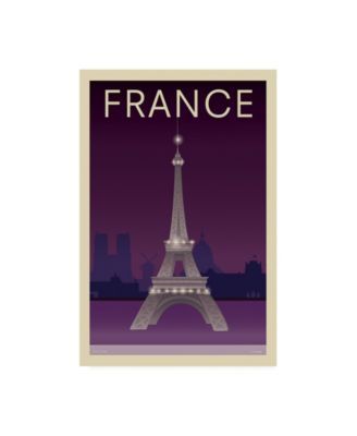 Incado Eiffel Tower France Poster Canvas Art - 27" x 33.5"
