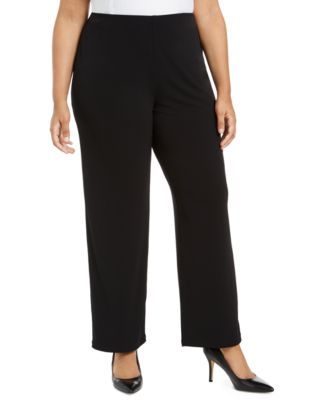 Plus Knit Wide-Leg Pant, Created for Macy's