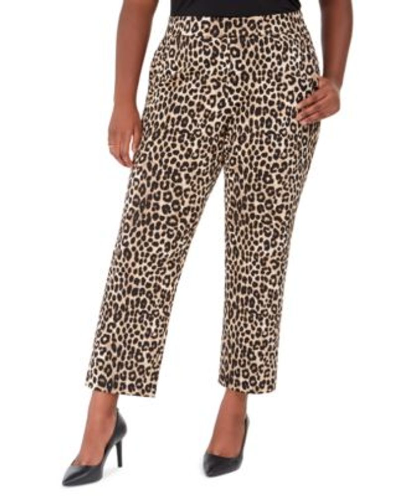 Michael Kors Plus Leopard Print Pull-On Pants | Hawthorn Mall