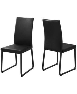 Leather-Look 2 Piece Dining Chair Set