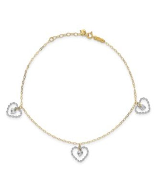 Heart Diamond Charm Bracelet