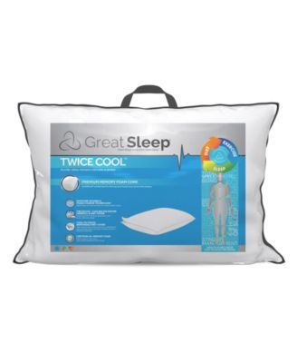 Twice Cool Premium Memory Foam Core  Standard/Queen Pillow