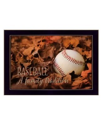 Baseball - A Family Tradition By Lori Deiter, Printed Wall Art, Ready to hang, Black Frame, 20" x 14"