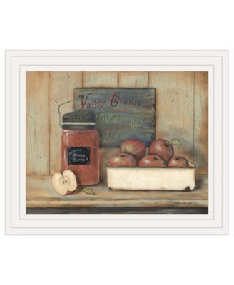 Apple Butter by Pam Britton, Ready to hang Framed print, White Frame, 17" x 14"