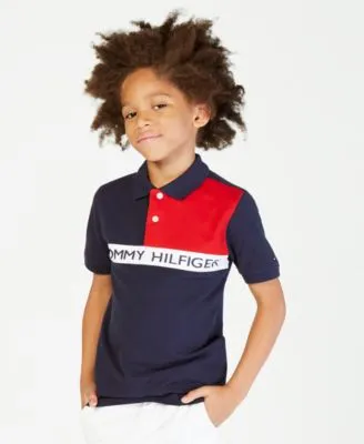 Colorblocked Polo, Big Boys