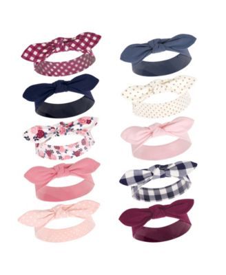 Baby Girl Cotton Headbands, Set of 10